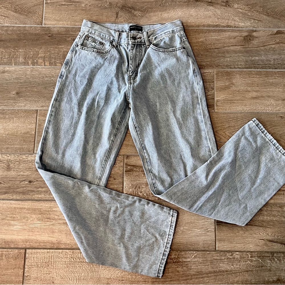 White Fox Jean Demin Wide Leg Size S
